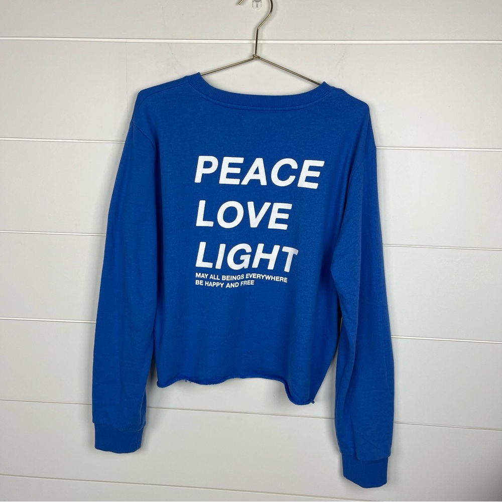 Spiritual Gangster Cropped Blue Long Sleeve